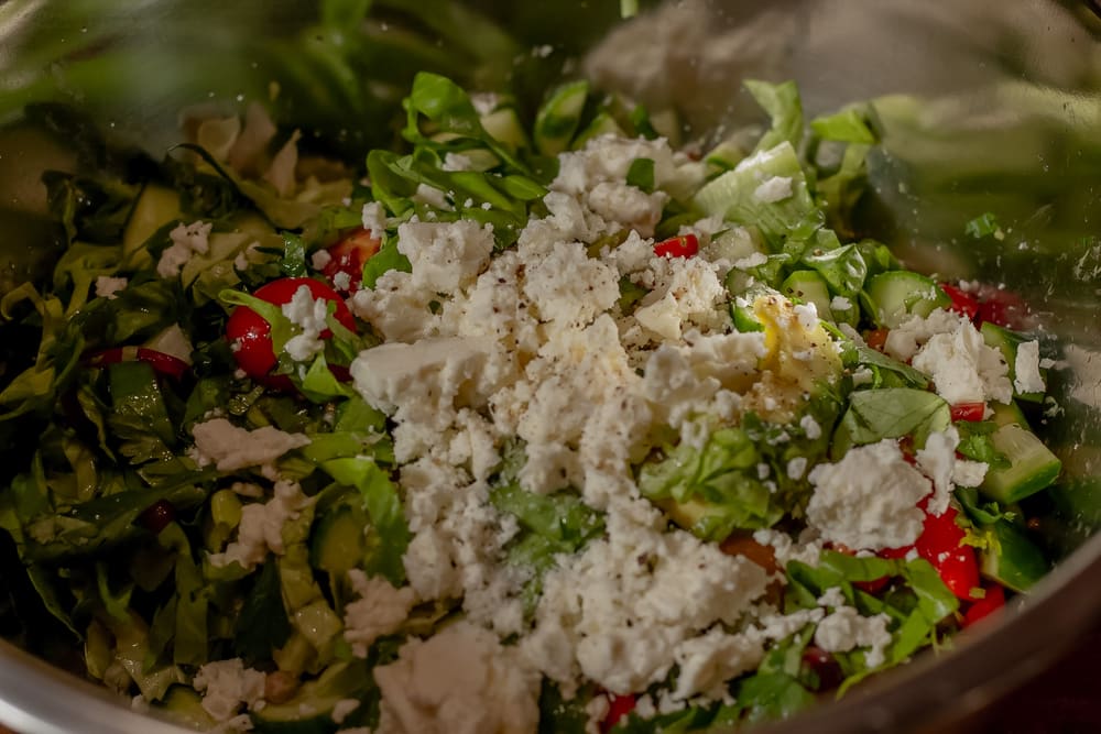 Fresh herb and feta salad